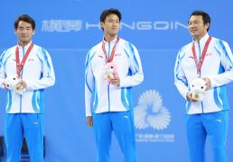 全运会｜网球——男子双打颁奖仪式