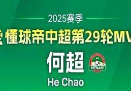 征服全场！何超(chāo)加冕懂球帝中超(chāo)第29轮MVP